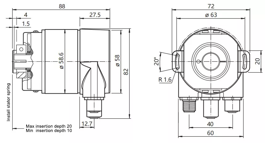 58mm Ethernet Ip Heavy Duty Encoder