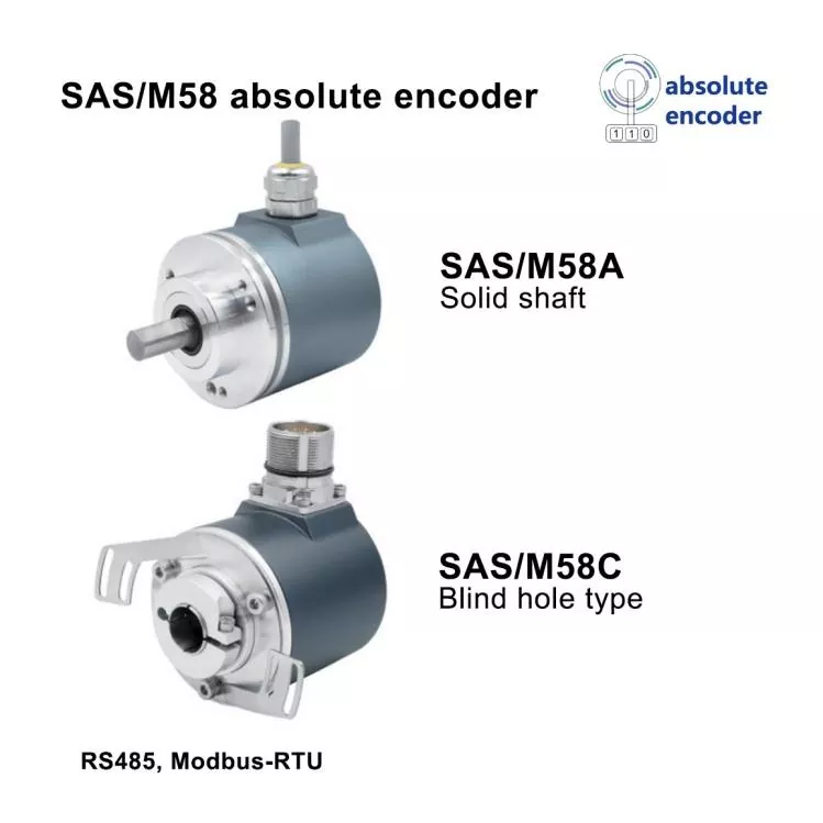 58mm RS485 outer diameter heavy duty absolute multi-turn magnetic encoder